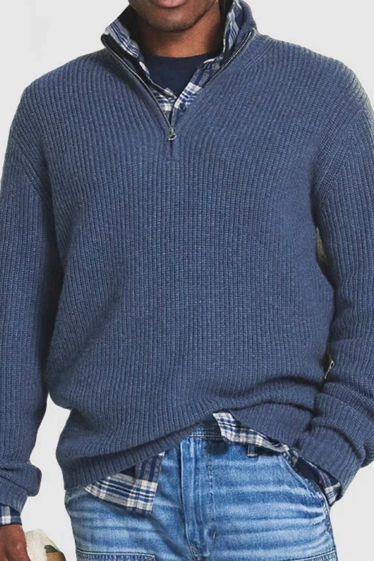 Quarter Zip Sweater Classic Casual Style