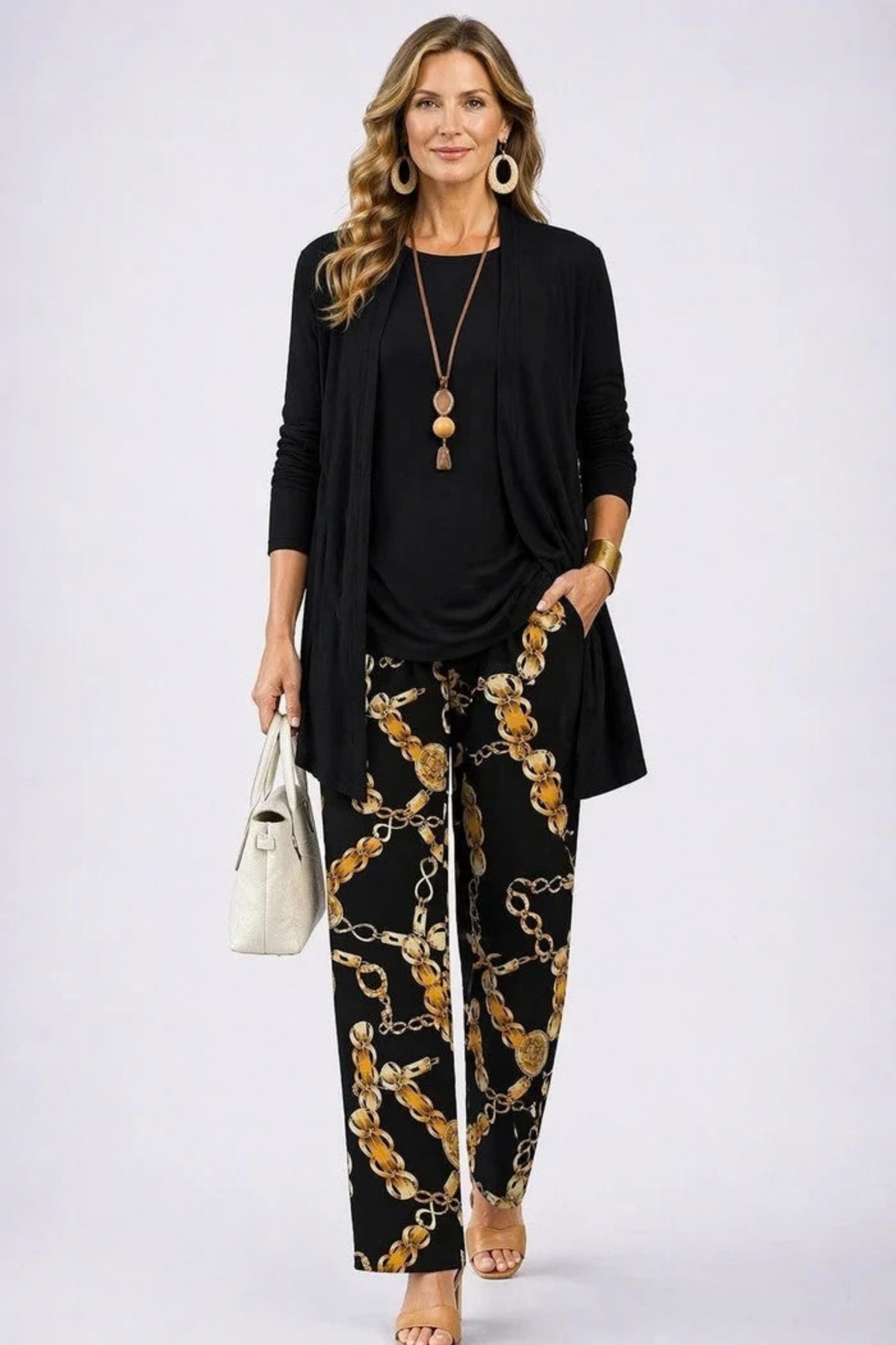 Women’s Matching Set Open Front Elegant Style