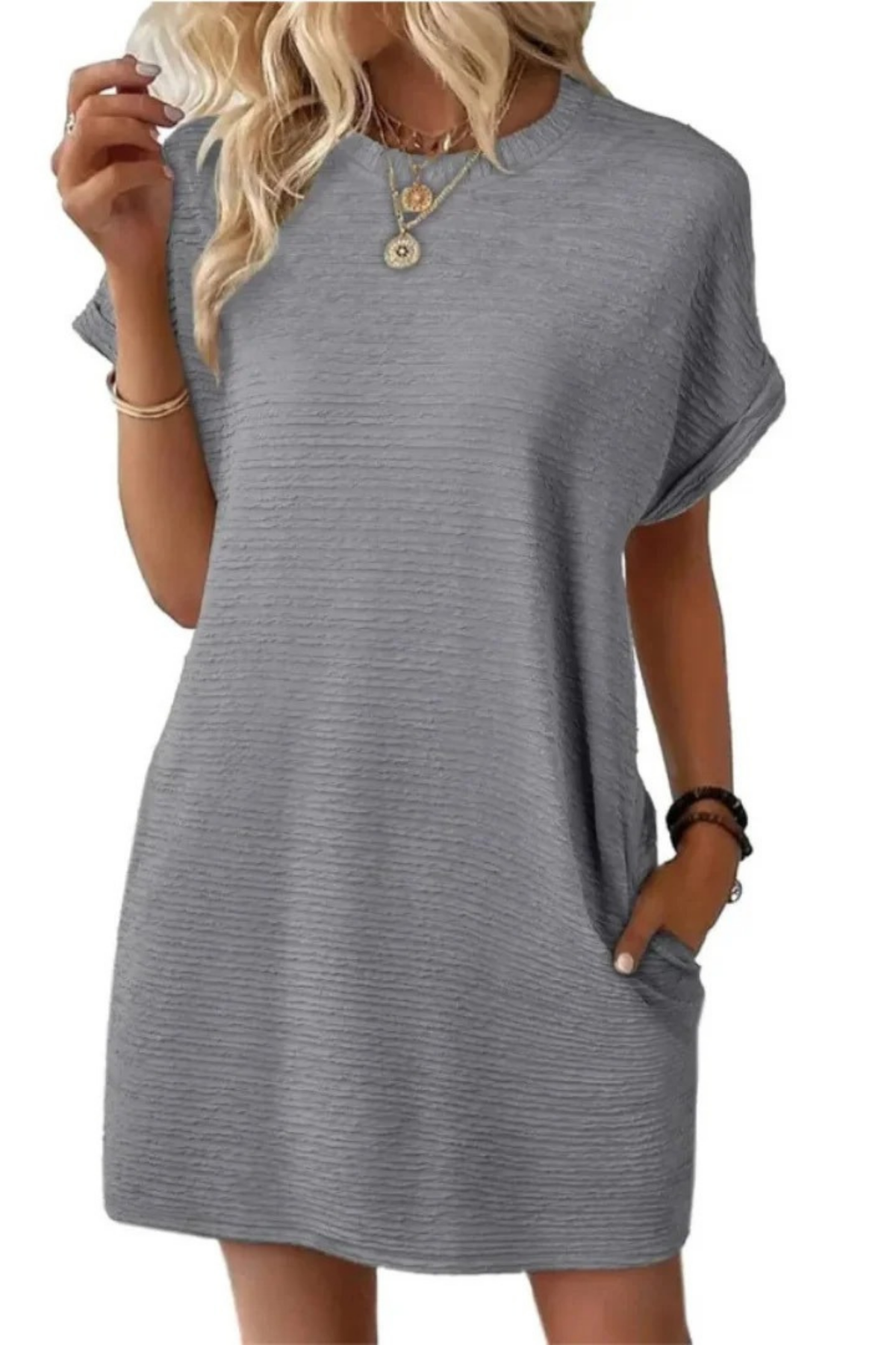 Pocket Mini Dress Relaxed Casual Style