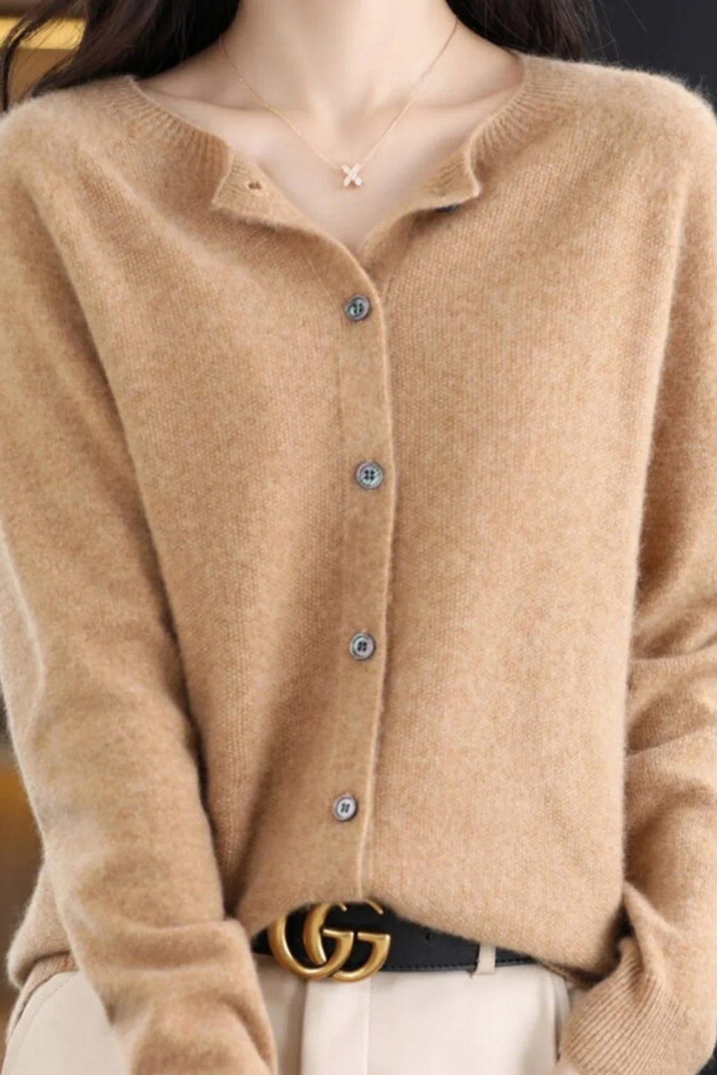 Women’s Button Front Cardigan Relaxed Elegant Style