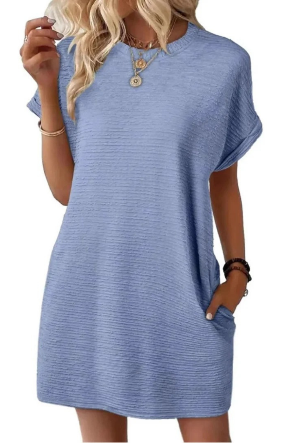 Pocket Mini Dress Relaxed Casual Style