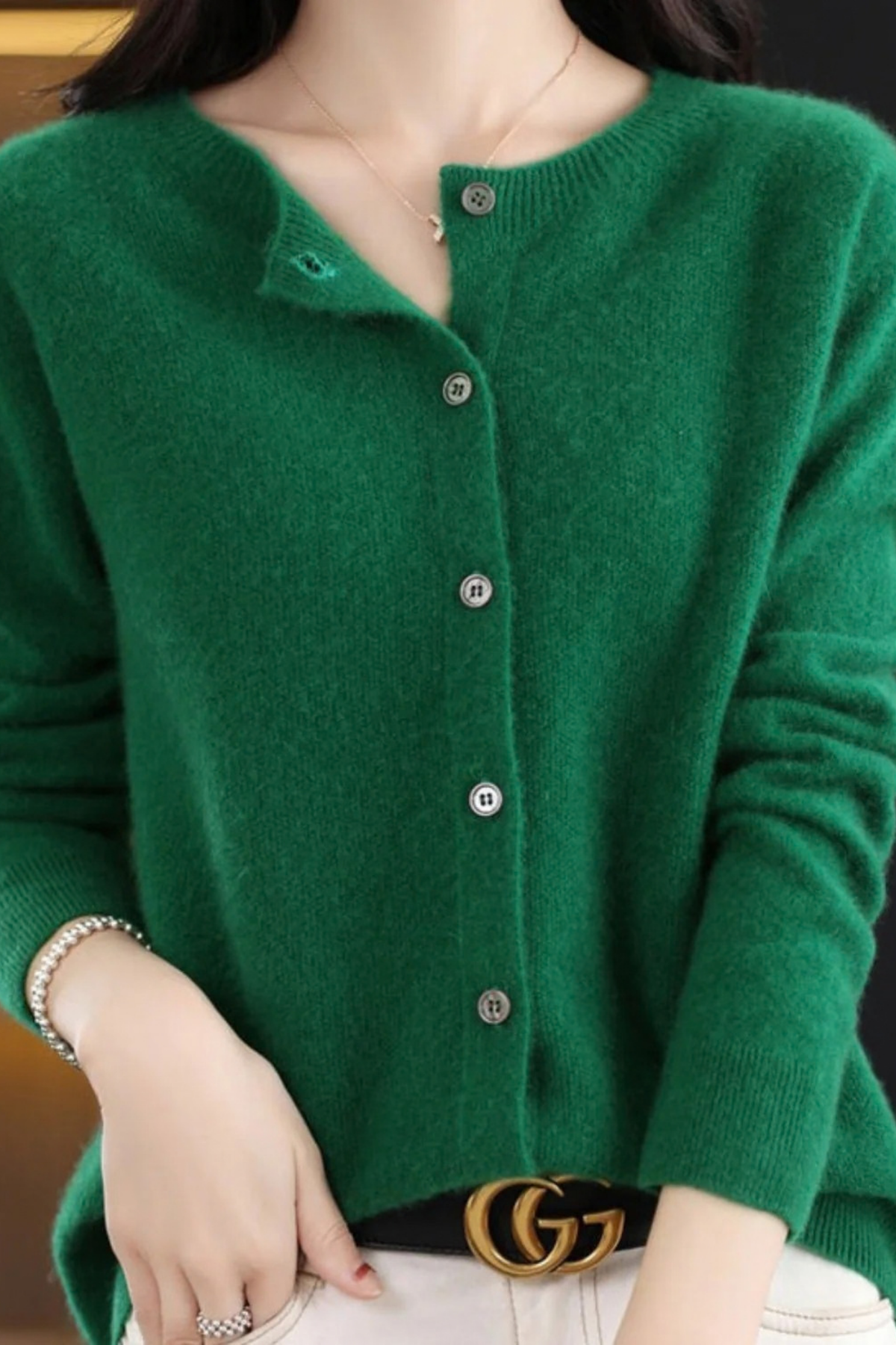 Women’s Button Front Cardigan Relaxed Elegant Style