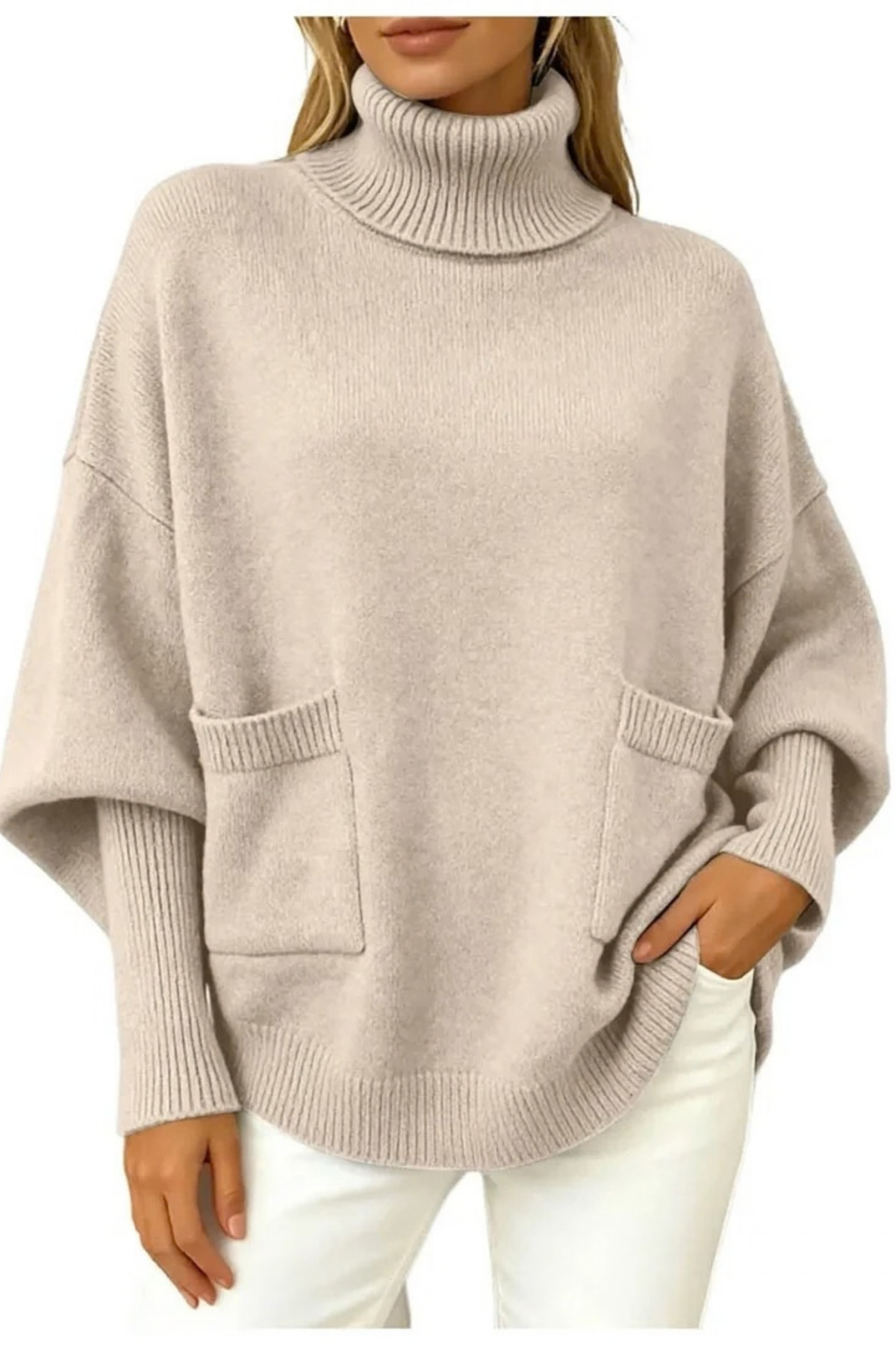 Women’s Turtleneck Sweater Oversized Relaxed Style