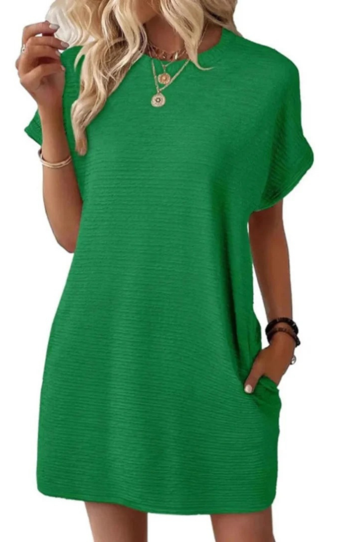 Pocket Mini Dress Relaxed Casual Style