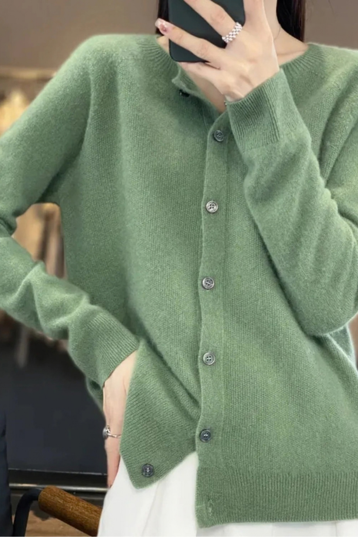 Women’s Button Front Cardigan Relaxed Elegant Style
