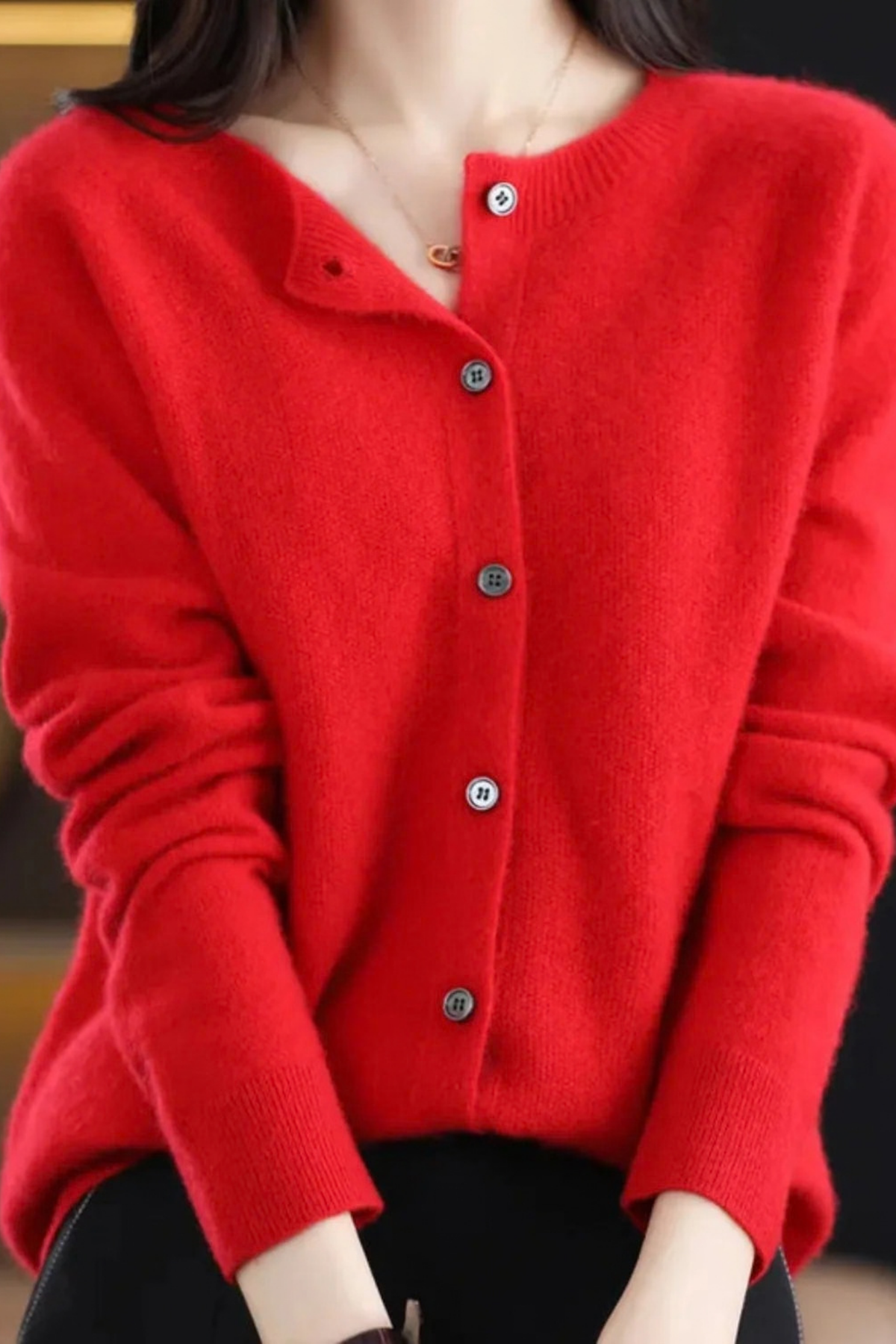Women’s Button Front Cardigan Relaxed Elegant Style