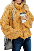 Women’s Turtleneck Sweater Chunky Knit Cozy Style