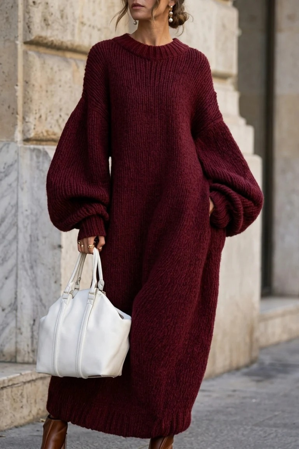 Women’s Maxi Sweater Dress Oversized Knit Cozy Style