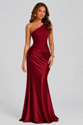 Maxi Wedding Dress One Shoulder Elegant Style
