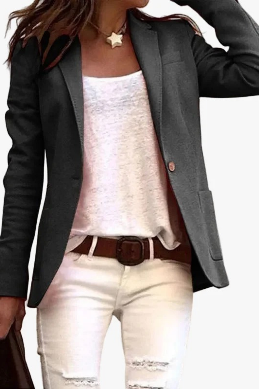 Tailored Blazer Single Button Classic Style