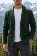 Button Front Blazer Cardigan Refined Casual Style