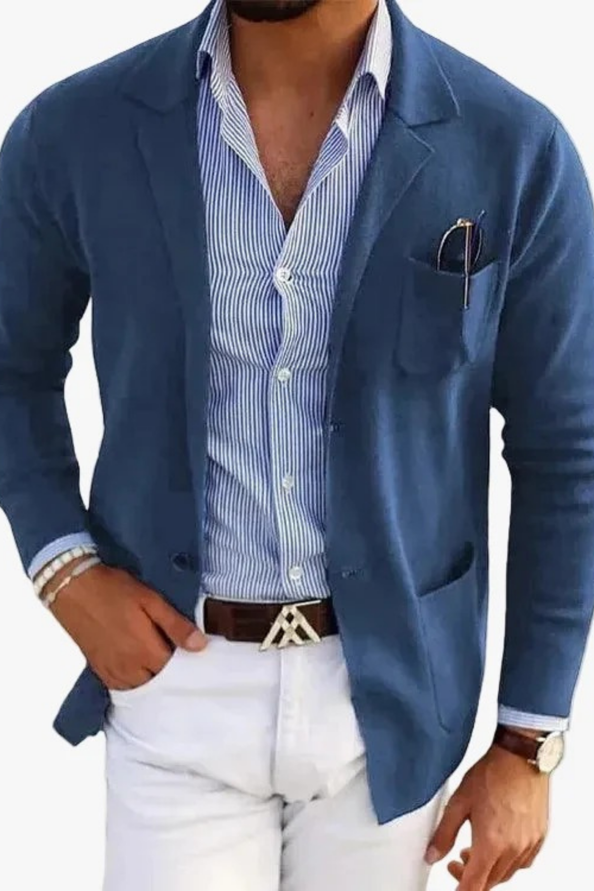 Single Breasted Coat Refined Gentleman Style