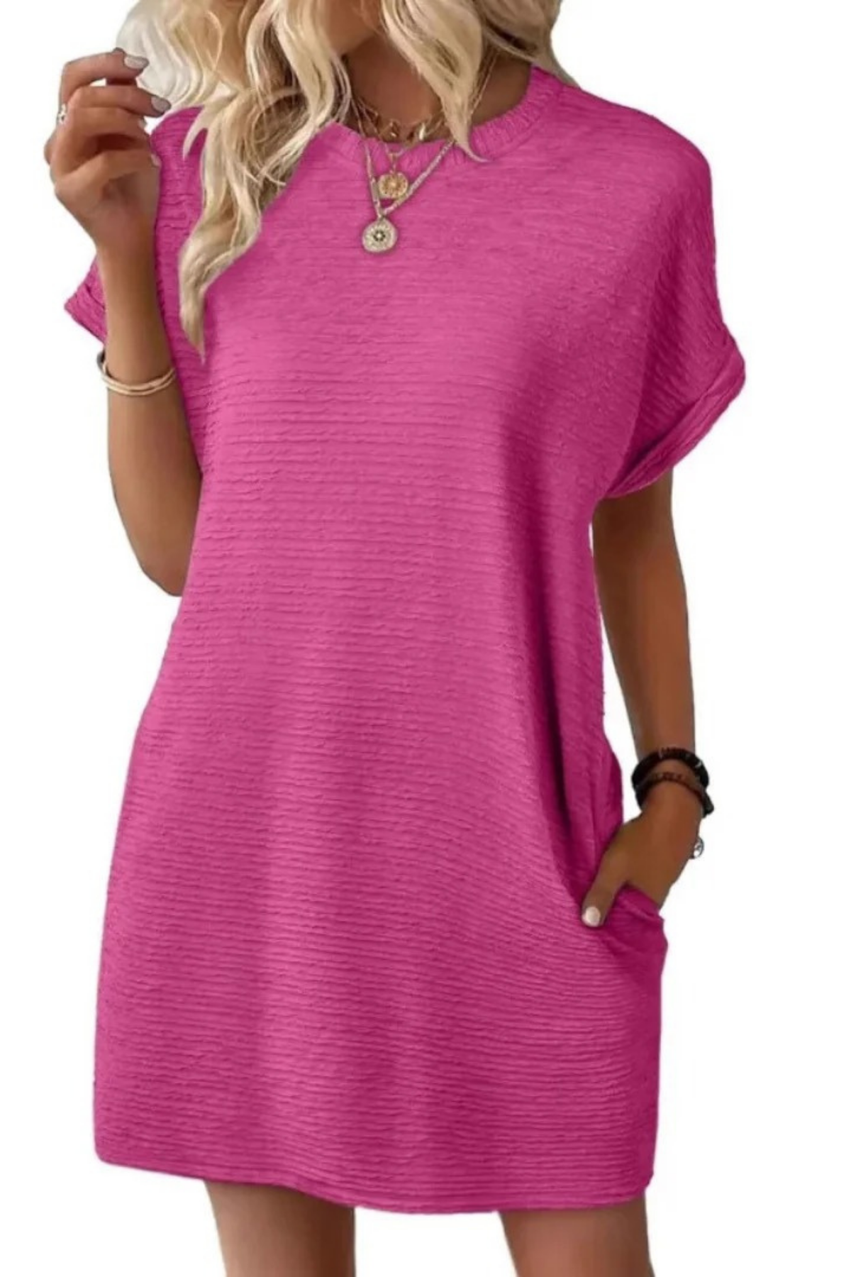 Pocket Mini Dress Relaxed Casual Style