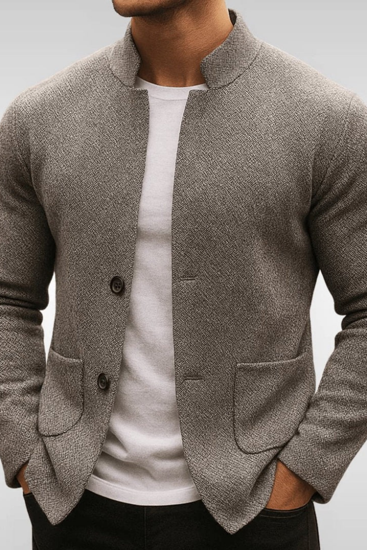 Button Front Knit Cardigan Refined Classic Style