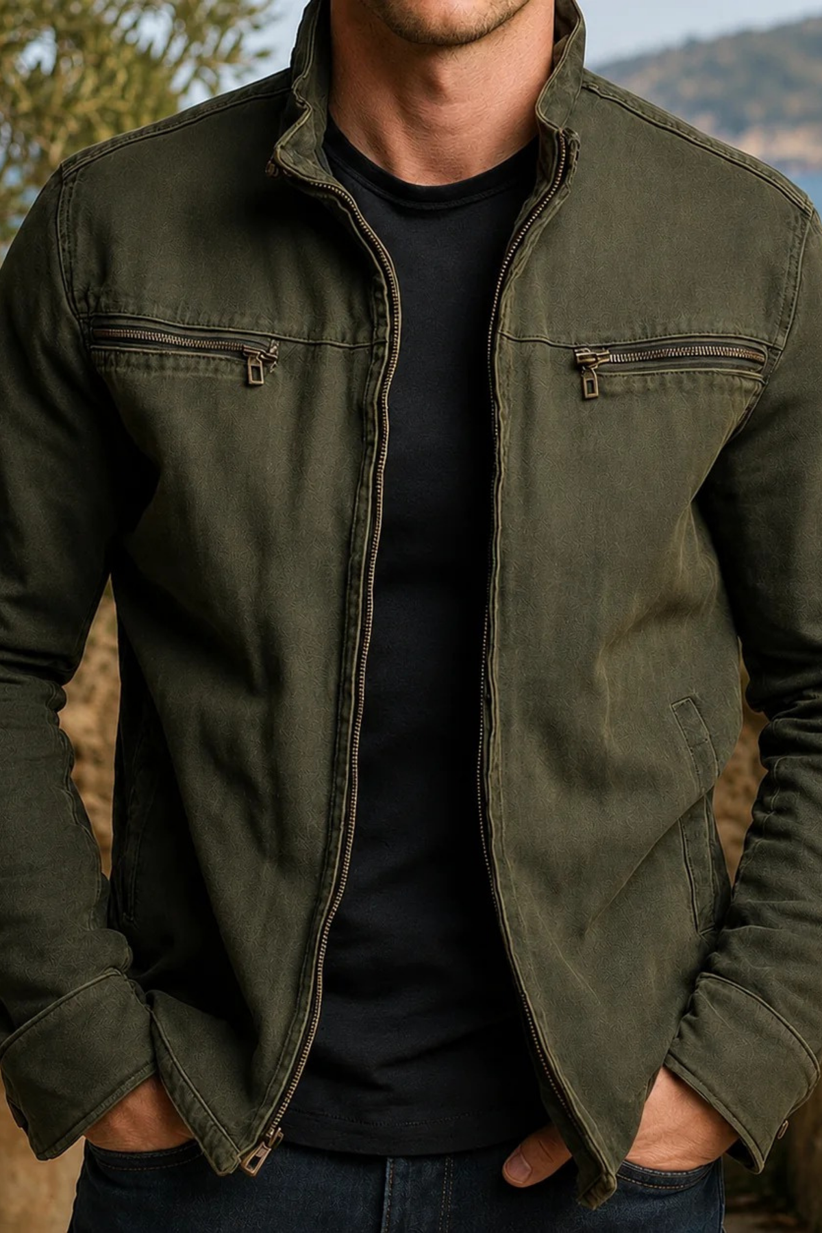 Cotton Jacket Rugged Casual Style
