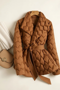 Women’s Quilted Jacket Lapel Collar Chic Style