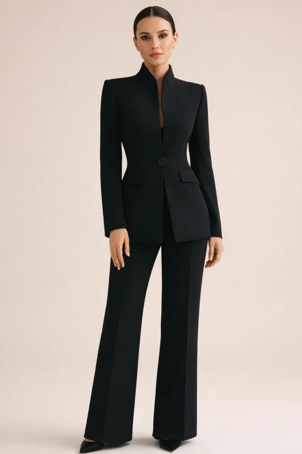 Women’s Two Piece Set Tailored Blazer Elegant Style
