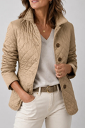 Women’s Quilted Jacket Button Front Classic Style