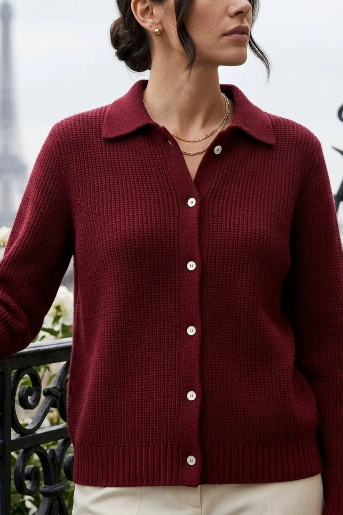 Women’s Button Front Sweater Timeless Style