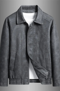 Men’s Leather Jacket Classic Collar Modern Style