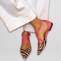 Pointed Toe Flats Cross Strap Chic Style