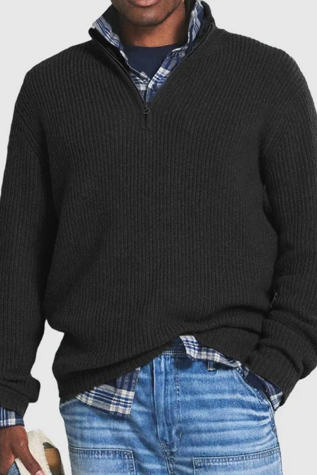 Quarter Zip Sweater Classic Casual Style