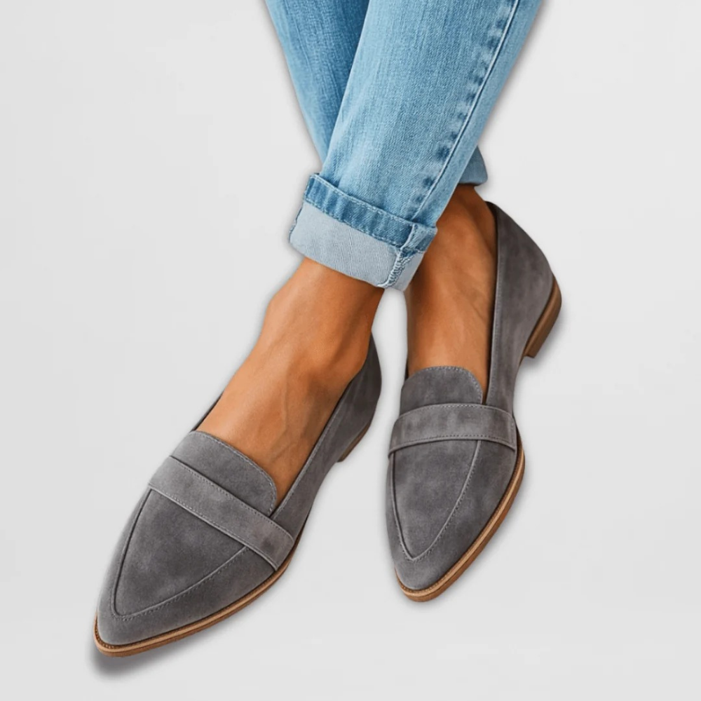 Pointed Toe Loafers Suede Classic Style