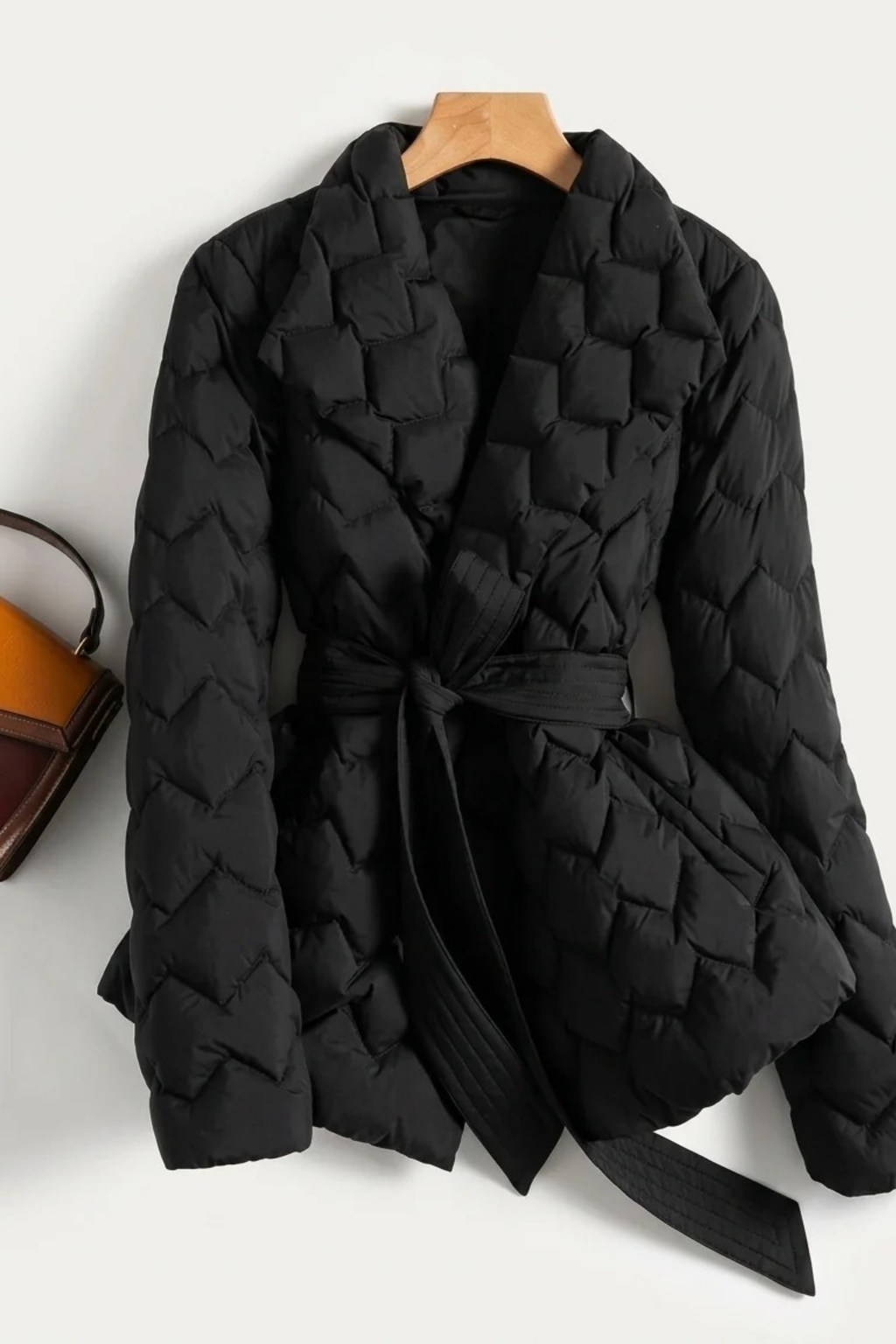 Women’s Quilted Jacket Lapel Collar Chic Style