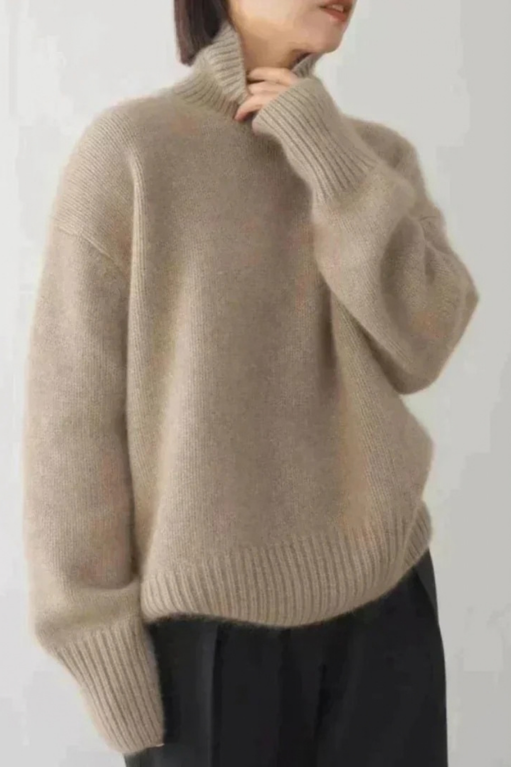 Turtleneck Sweater Relaxed Fit Cozy Style