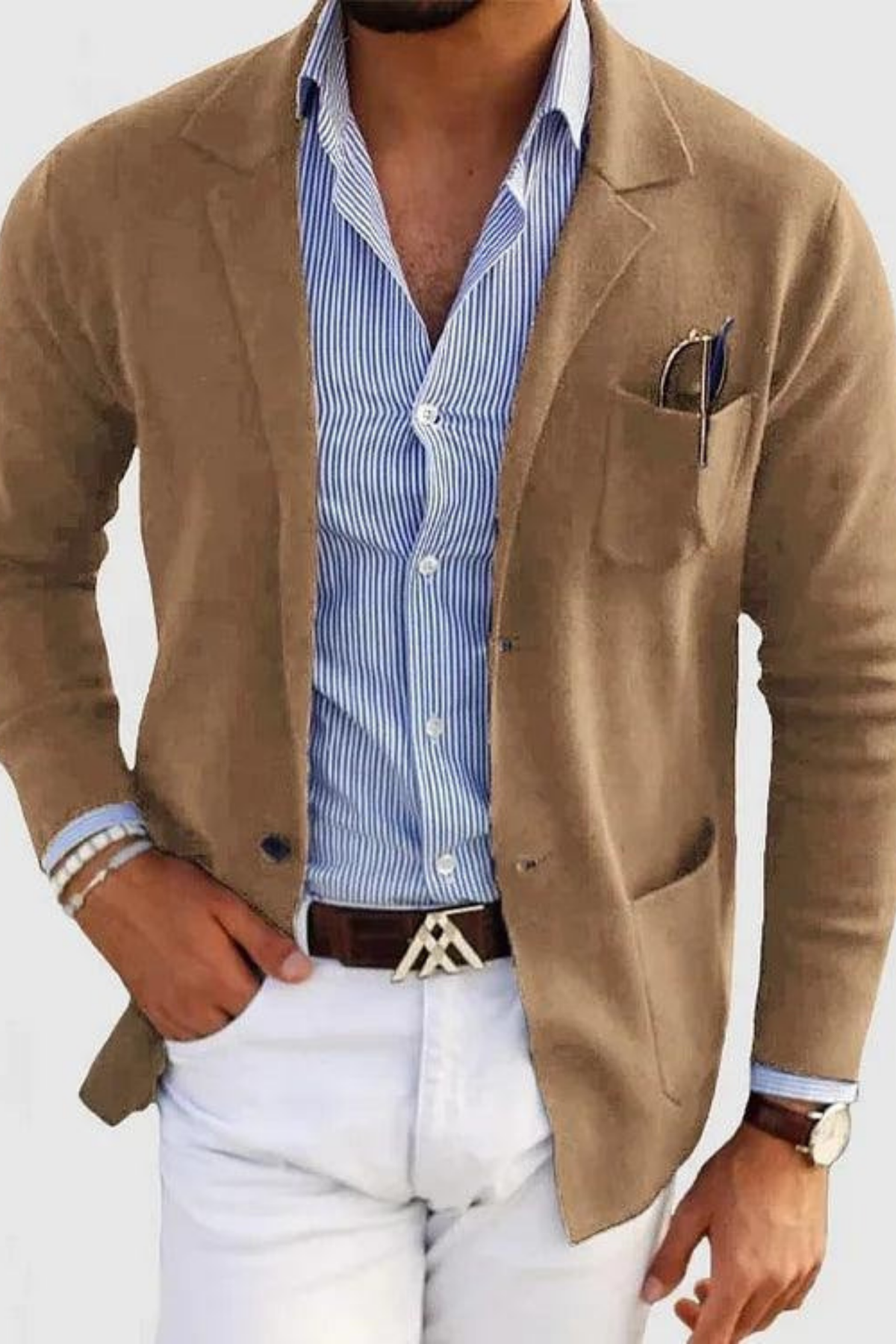 Single Breasted Coat Refined Gentleman Style