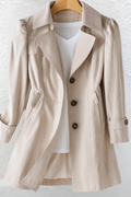 Trench Coat Button Front Timeless Elegant Style