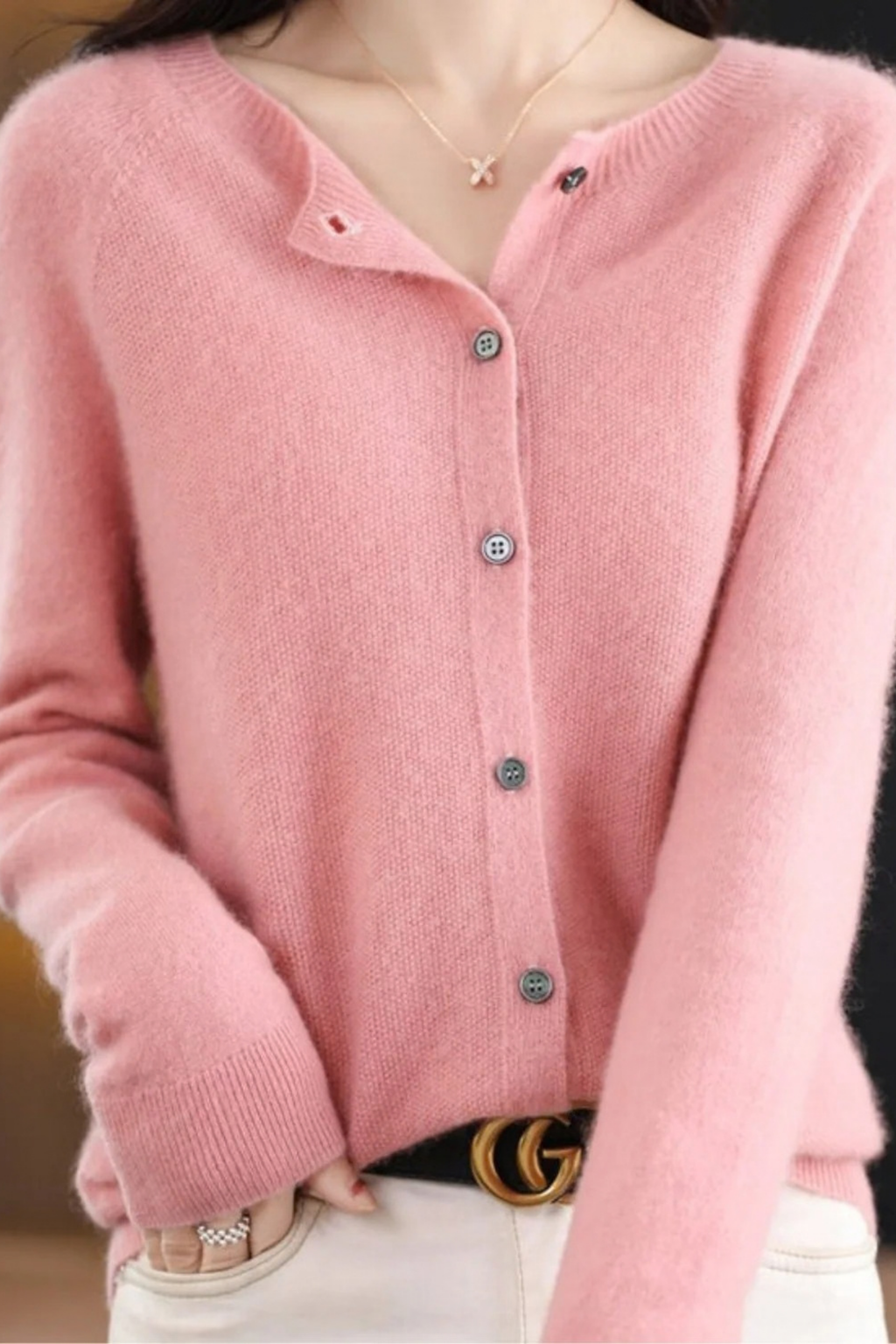 Women’s Button Front Cardigan Relaxed Elegant Style