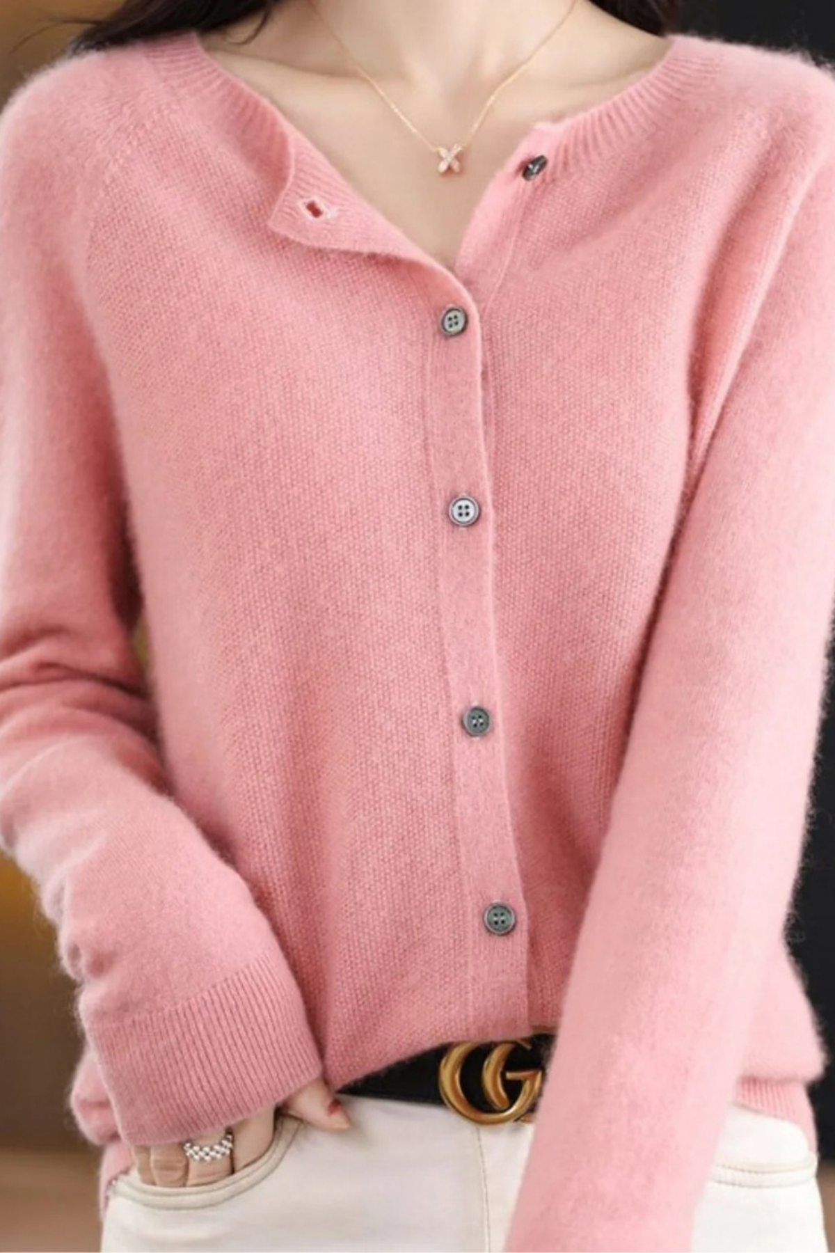 Women’s Button Front Cardigan Relaxed Elegant Style