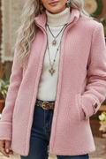 Fleece Jacket Zip Front Cozy Style