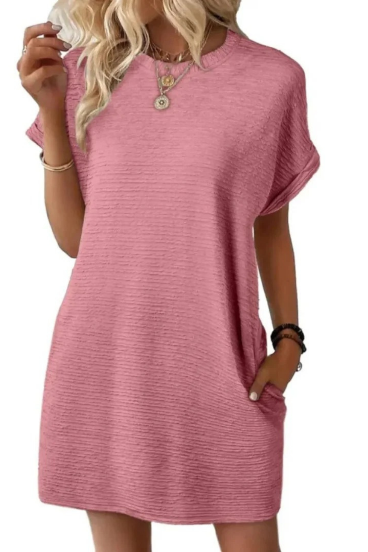Pocket Mini Dress Relaxed Casual Style