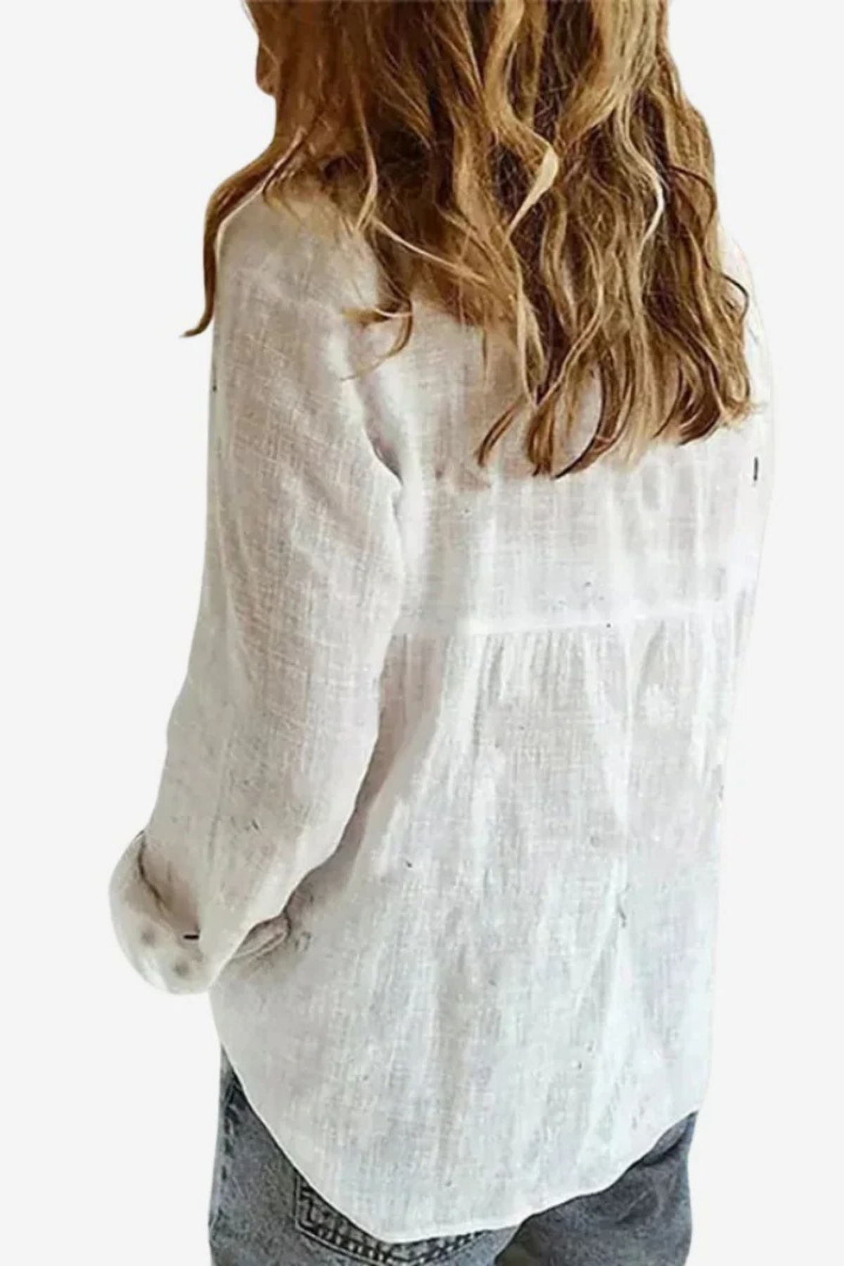 Button Front Blouse Relaxed Casual Style
