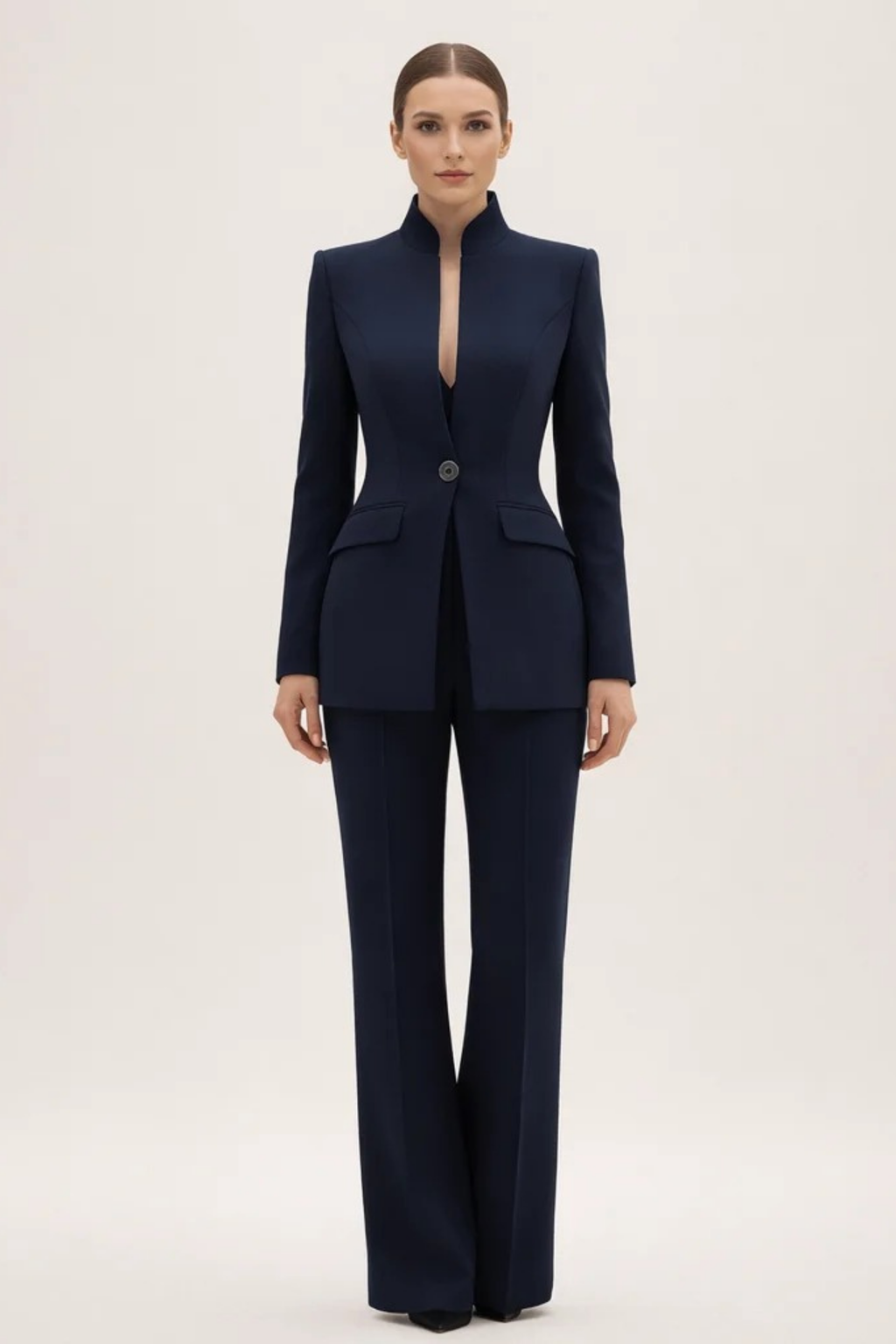 Women’s Two Piece Set Tailored Blazer Elegant Style