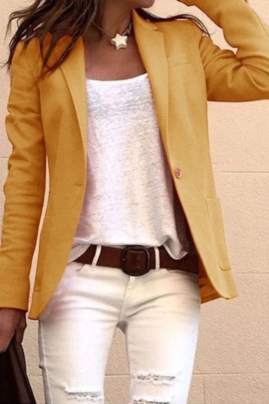 Tailored Blazer Single Button Classic Style