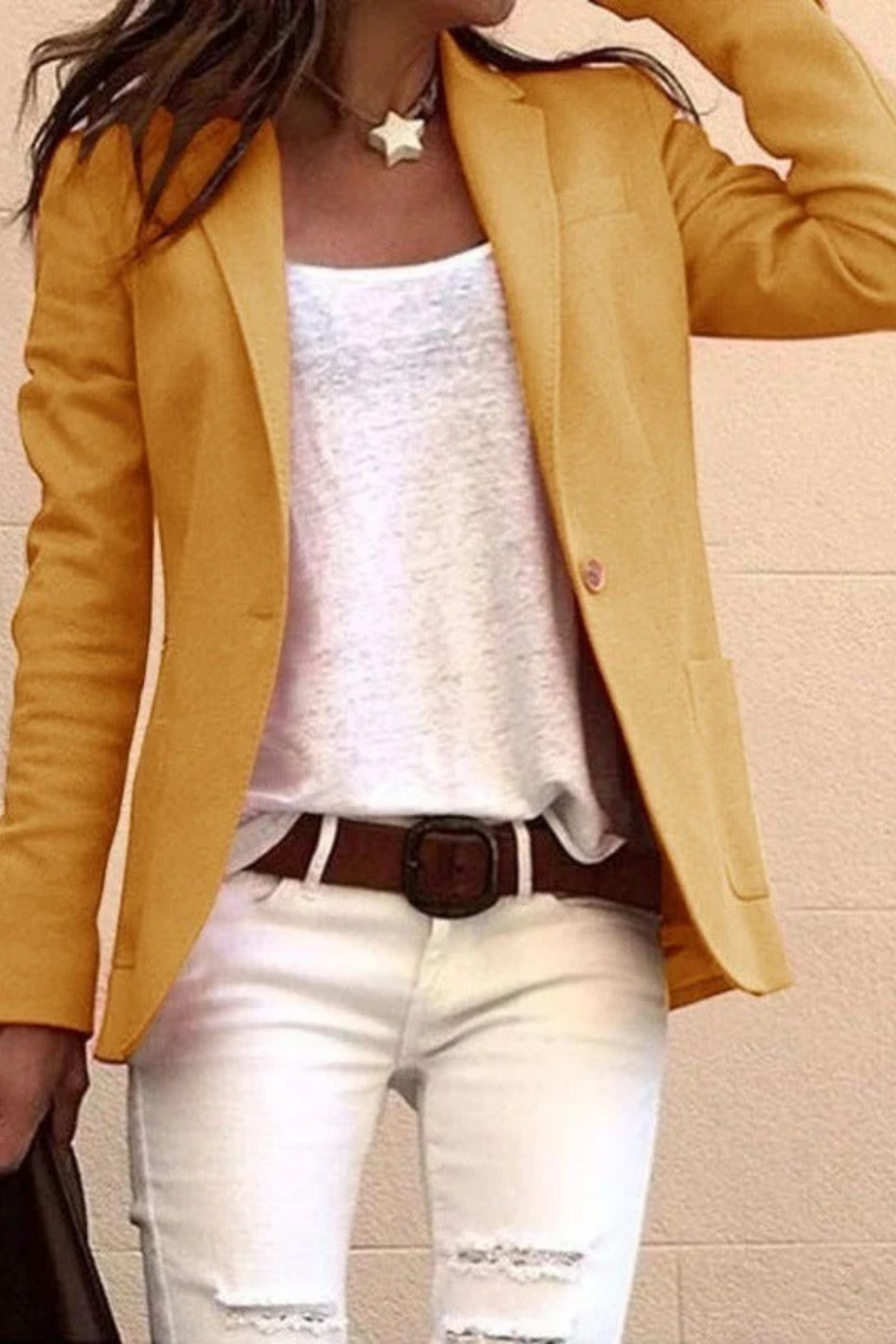 Tailored Blazer Single Button Classic Style