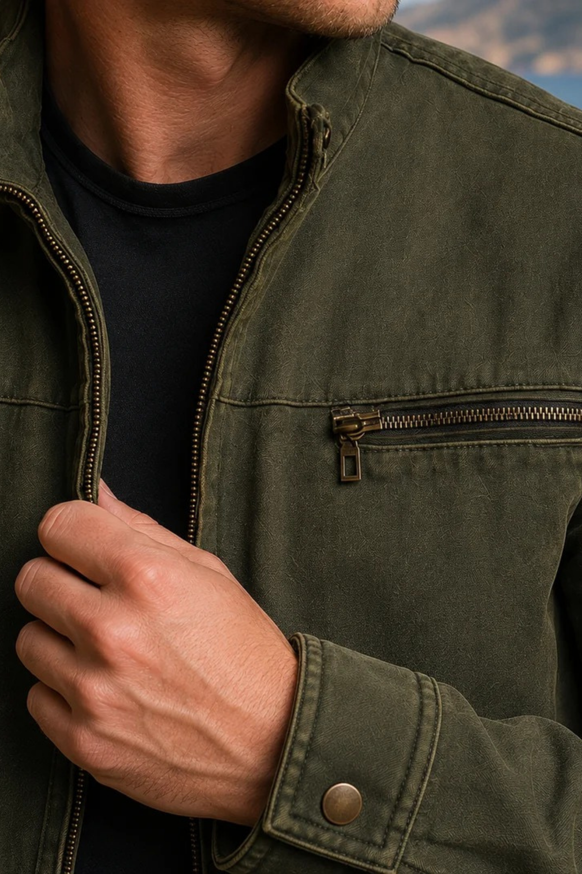 Cotton Jacket Rugged Casual Style