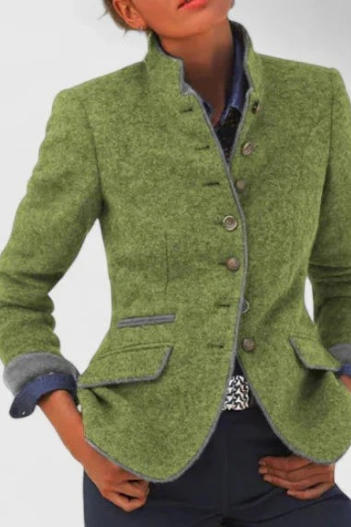 Women’s Button Front Cardigan Tailored Classic Style