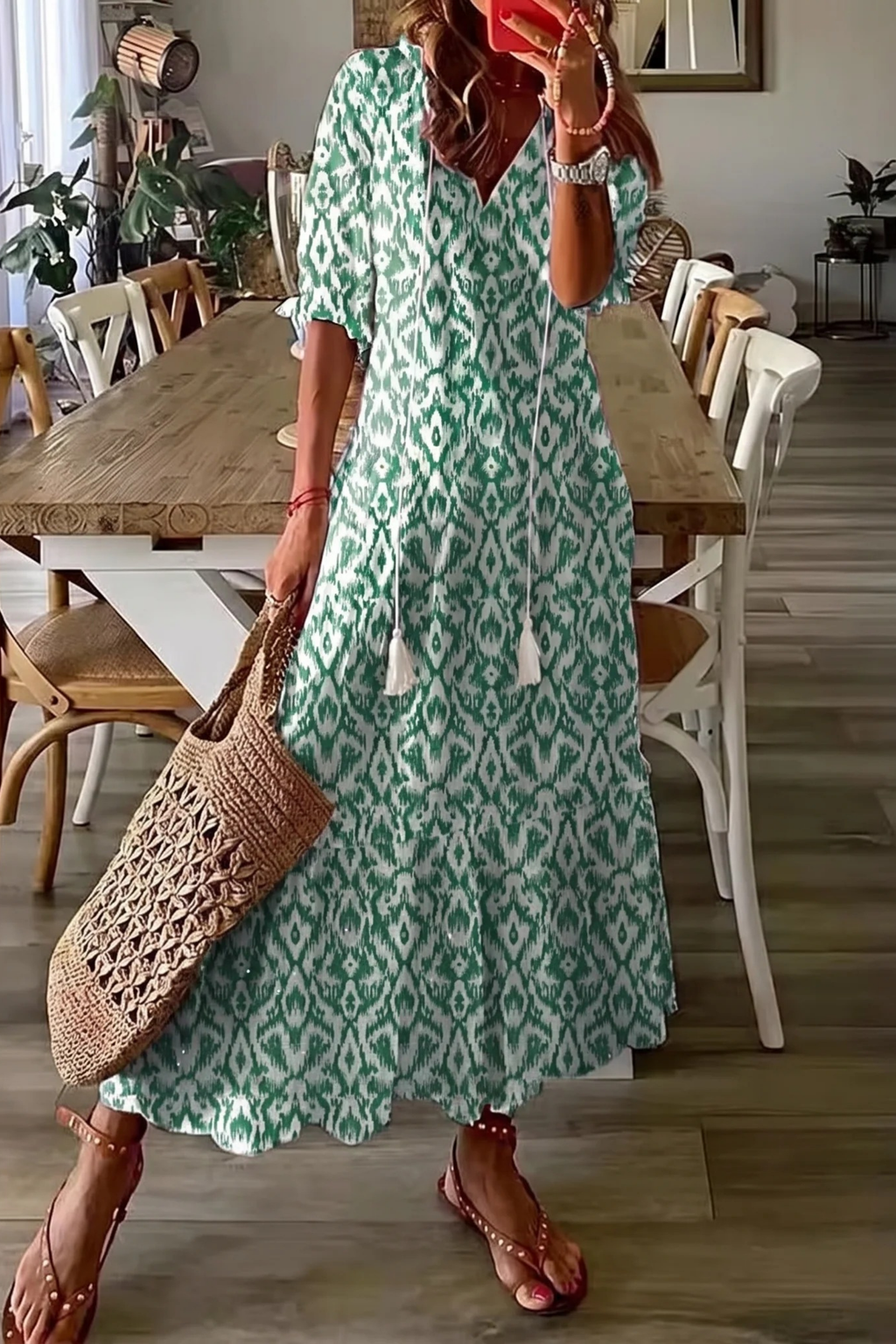Boho Maxi Dress Relaxed Casual Style