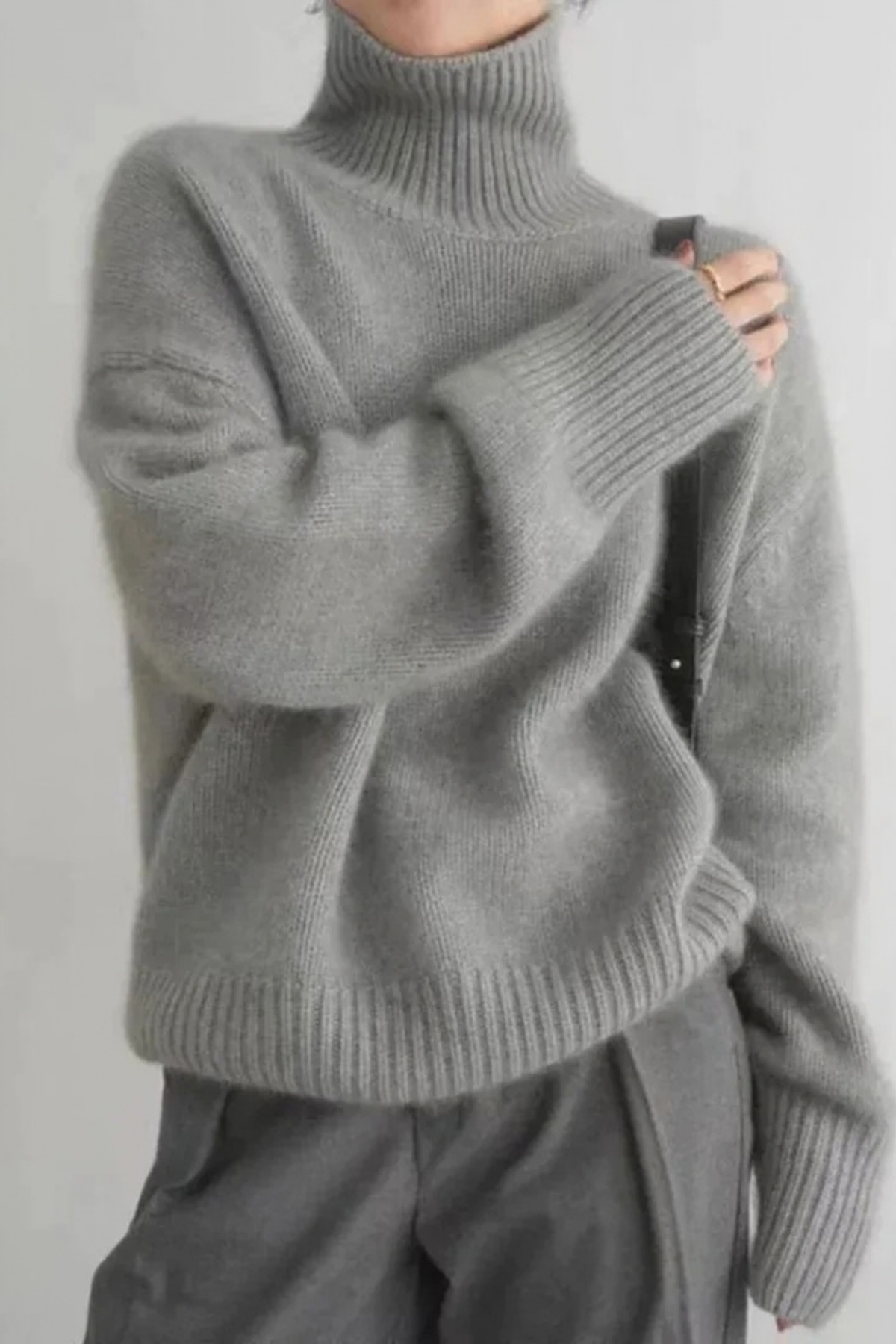 Turtleneck Sweater Relaxed Fit Cozy Style