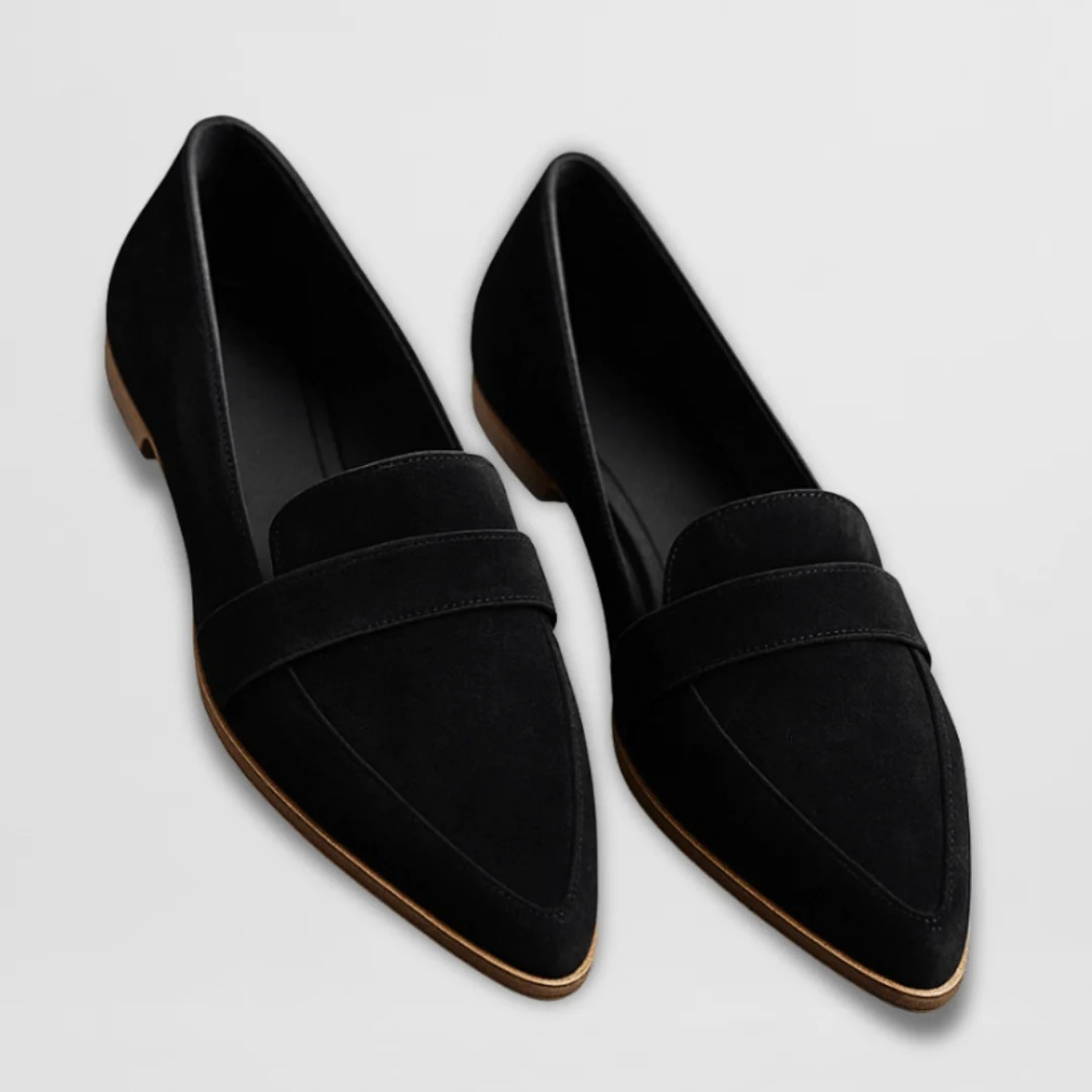 Pointed Toe Loafers Suede Classic Style