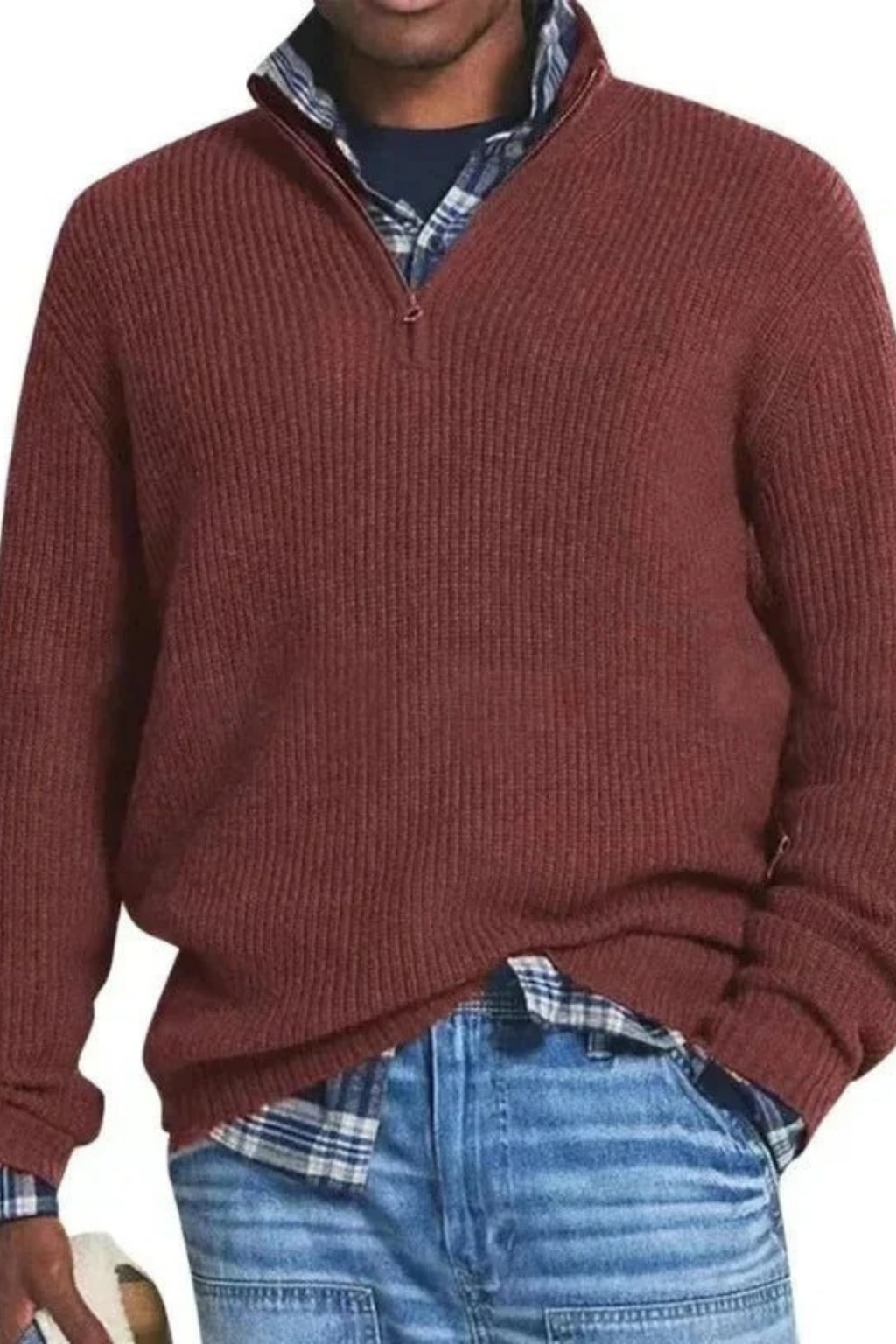 Quarter Zip Sweater Classic Casual Style