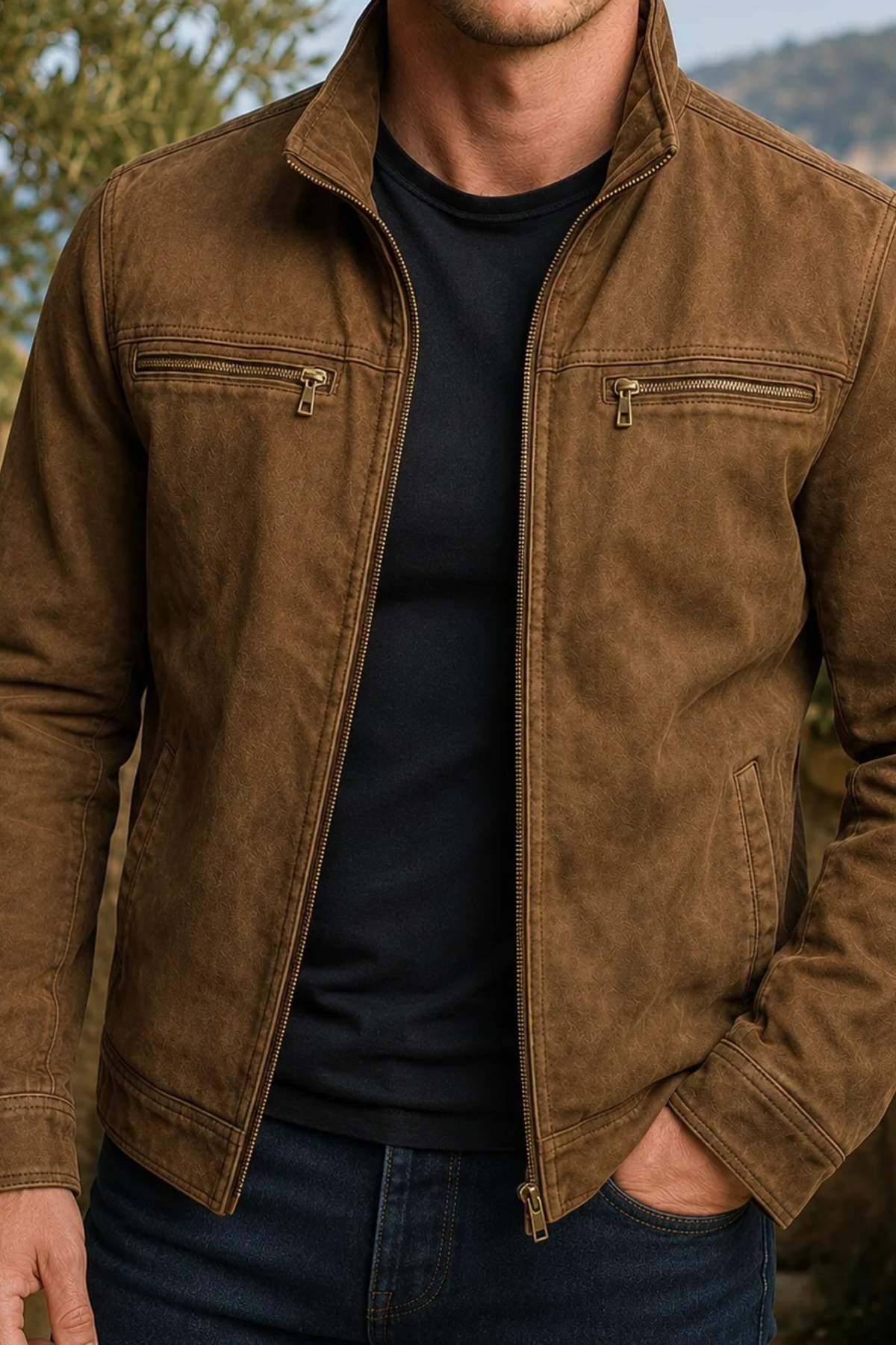 Cotton Jacket Rugged Casual Style