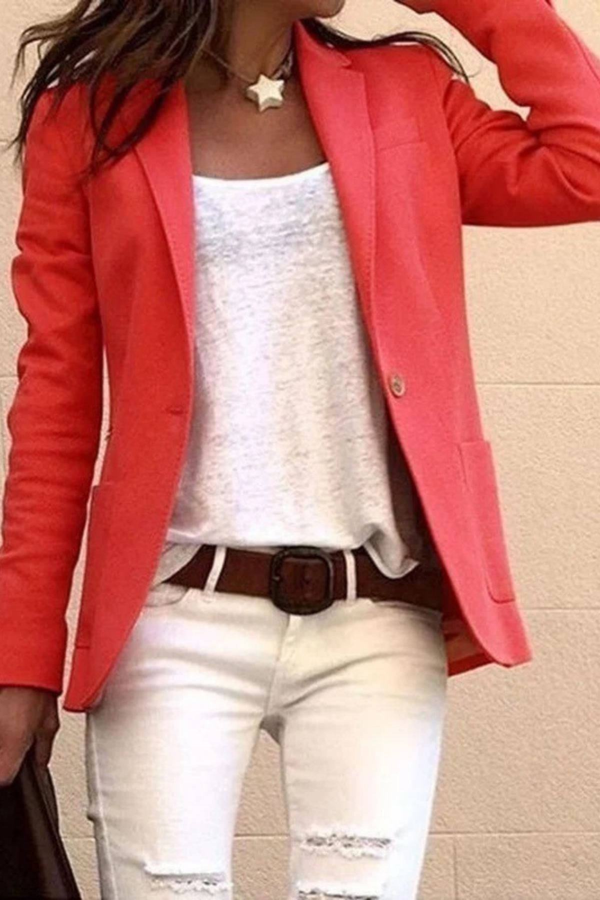 Tailored Blazer Single Button Classic Style