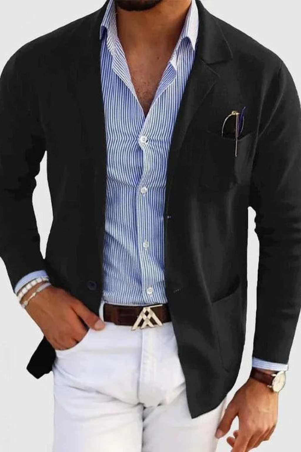 Single Breasted Coat Refined Gentleman Style
