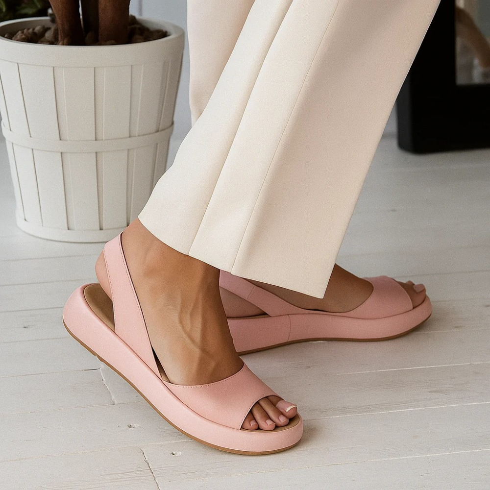Open Toe Slingback Sandals Cushioned Casual Style