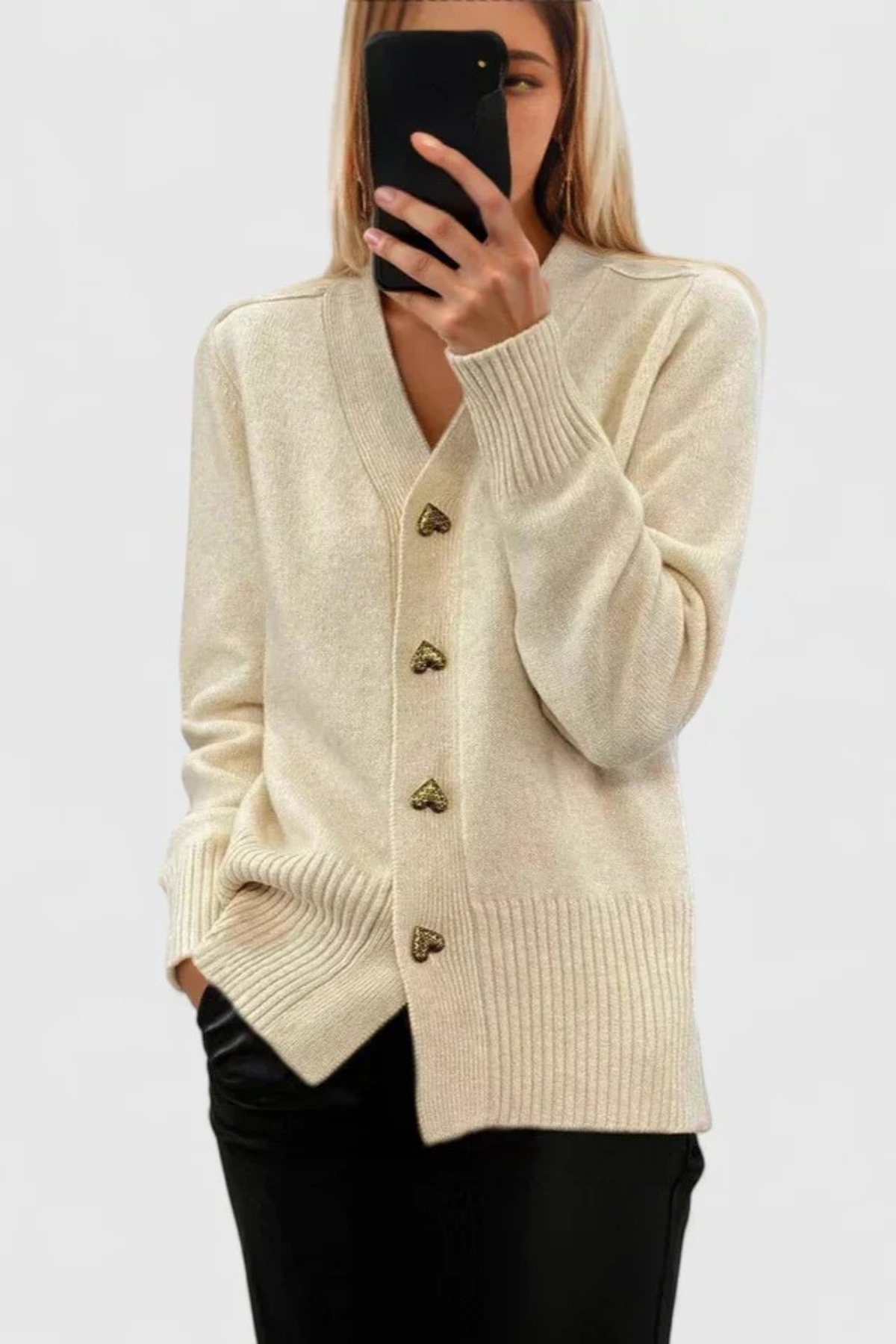 V Neck Blazer Ribbed Trim Chic Style